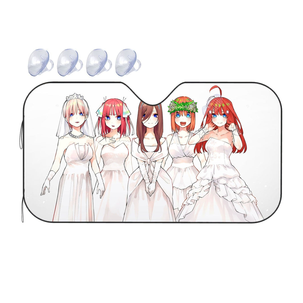The Quintessential Quintuplets Miku Nakano, Itsuki Nakano, Nino Nakano, Yotsuba Nakano, Ichika Nakano  Car Sunshade