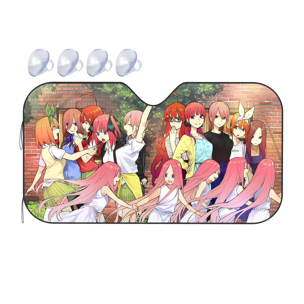 The Quintessential Quintuplets Miku Nakano, Itsuki Nakano, Nino Nakano, Yotsuba Nakano, Ichika Nakano  Car Sunshade