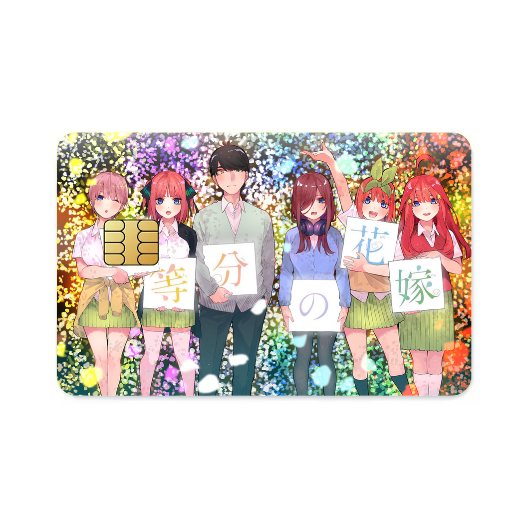 The Quintessential Quintuplets Miku Nakano, Itsuki Nakano, Nino Nakano, Yotsuba Nakano, Ichika Nakano  Credit Card Skins (4-in-1 Pack)