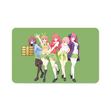 Load image into Gallery viewer, The Quintessential Quintuplets Miku Nakano, Itsuki Nakano, Nino Nakano, Yotsuba Nakano, Ichika Nakano  Credit Card Skins (4-in-1 Pack)
