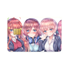 Load image into Gallery viewer, The Quintessential Quintuplets Miku Nakano, Itsuki Nakano, Nino Nakano, Yotsuba Nakano, Ichika Nakano  Credit Card Skins (4-in-1 Pack)
