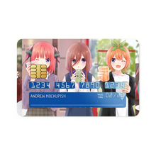 Load image into Gallery viewer, The Quintessential Quintuplets Miku Nakano, Itsuki Nakano, Nino Nakano, Yotsuba Nakano, Ichika Nakano  Credit Card Skins (4-in-1 Pack)
