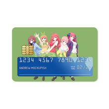 Load image into Gallery viewer, The Quintessential Quintuplets Miku Nakano, Itsuki Nakano, Nino Nakano, Yotsuba Nakano, Ichika Nakano  Credit Card Skins (4-in-1 Pack)
