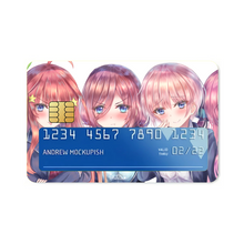 Load image into Gallery viewer, The Quintessential Quintuplets Miku Nakano, Itsuki Nakano, Nino Nakano, Yotsuba Nakano, Ichika Nakano  Credit Card Skins (4-in-1 Pack)
