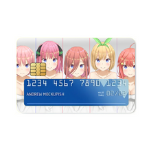 Load image into Gallery viewer, The Quintessential Quintuplets Miku Nakano, Itsuki Nakano, Nino Nakano, Yotsuba Nakano, Ichika Nakano  Credit Card Skins (4-in-1 Pack)
