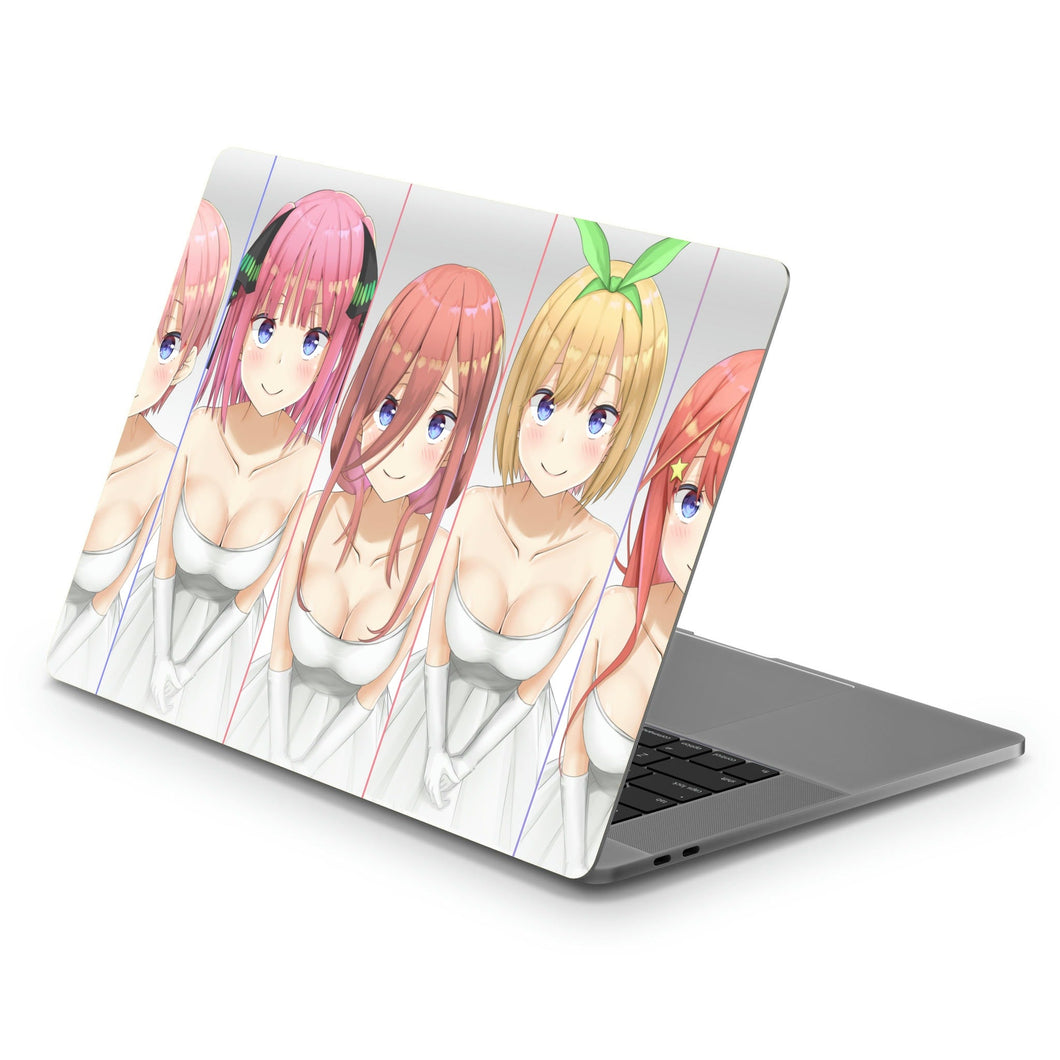 The Quintessential Quintuplets Miku Nakano, Itsuki Nakano, Nino Nakano, Yotsuba Nakano, Ichika Nakano  Macbook Skin