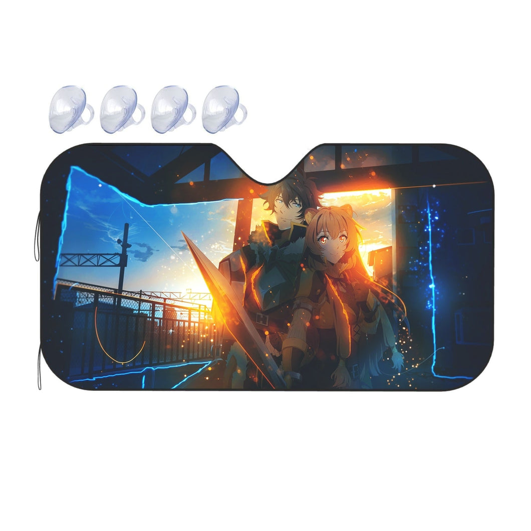 The Rising of the Shield Hero Raphtalia, Naofumi Iwatani  Car Sunshade