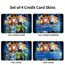 Load image into Gallery viewer, The Rising of the Shield Hero Raphtalia, Naofumi Iwatani, Filo  Credit Card Skins (4-in-1 Pack)
