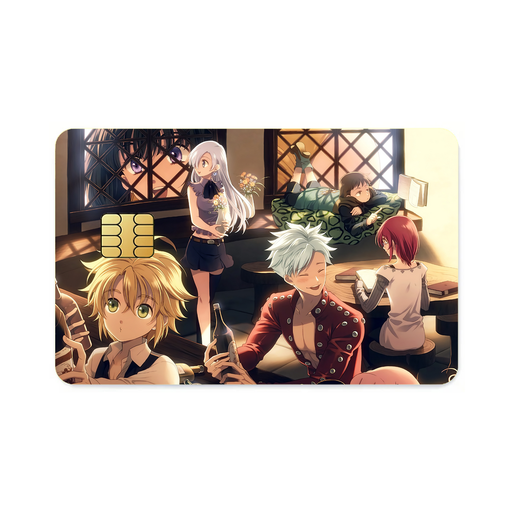 The Seven Deadly Sins Ban, Meliodas, King, Diane, Elizabeth Liones  Credit Card Skins (4-in-1 Pack)