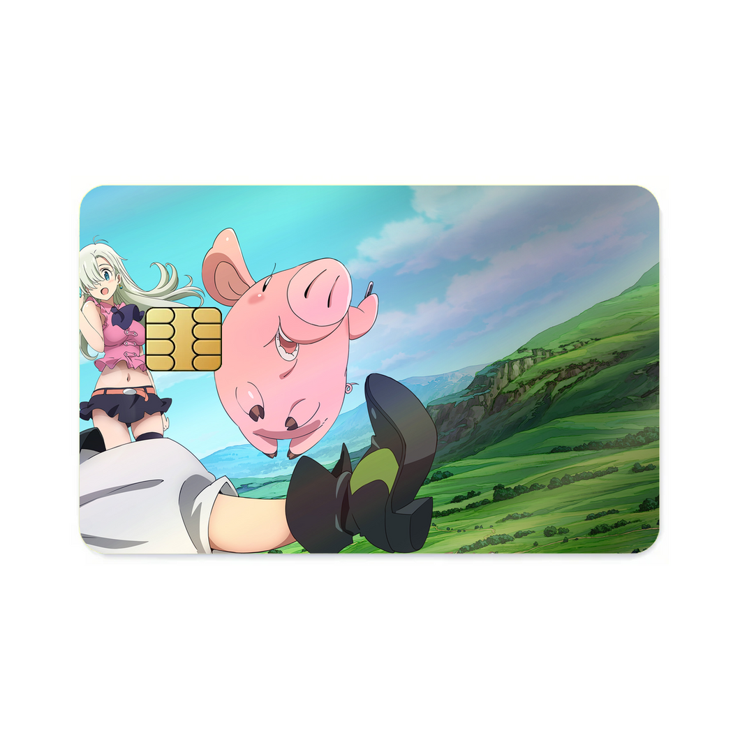 The Seven Deadly Sins Meliodas, Hawk, Elizabeth Liones  Credit Card Skins (4-in-1 Pack)