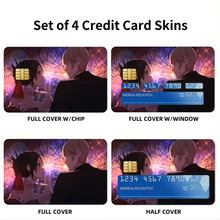 Load image into Gallery viewer, &quot;The sound of my heartbeat was so loud, I couldn&#39;t hear the fireworks.&quot; Credit Card Skins (4-in-1 Pack)

