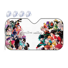 Load image into Gallery viewer, The Villains Vs The Heroes  Car Sunshade

