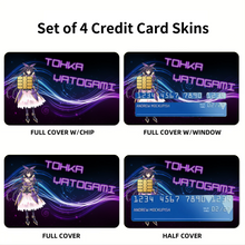 Load image into Gallery viewer, Tohak Yatogami - Purple  Credit Card Skins (4-in-1 Pack)
