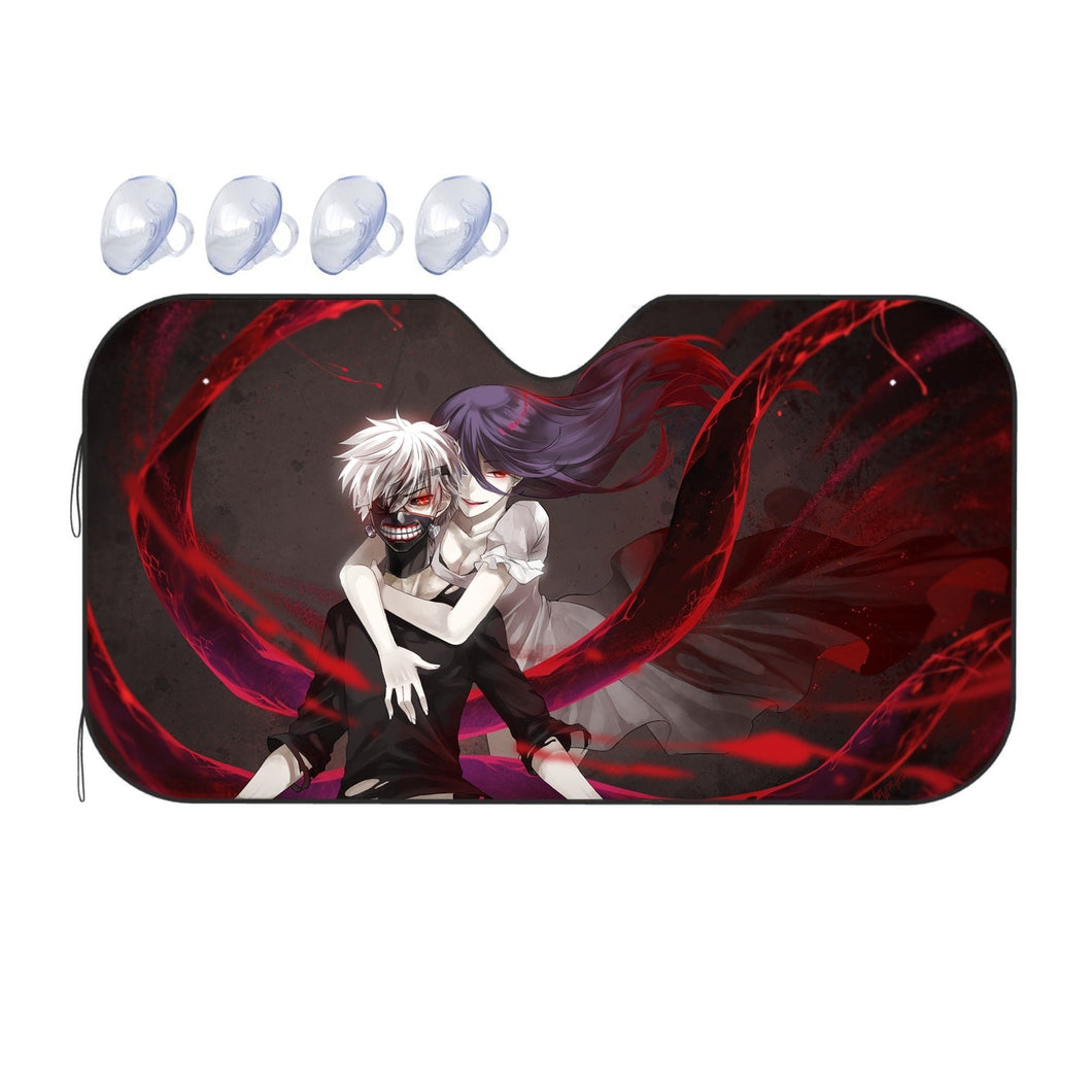 Tokyo Ghoul Ken Kaneki, Rize Kamishiro  Car Sunshade