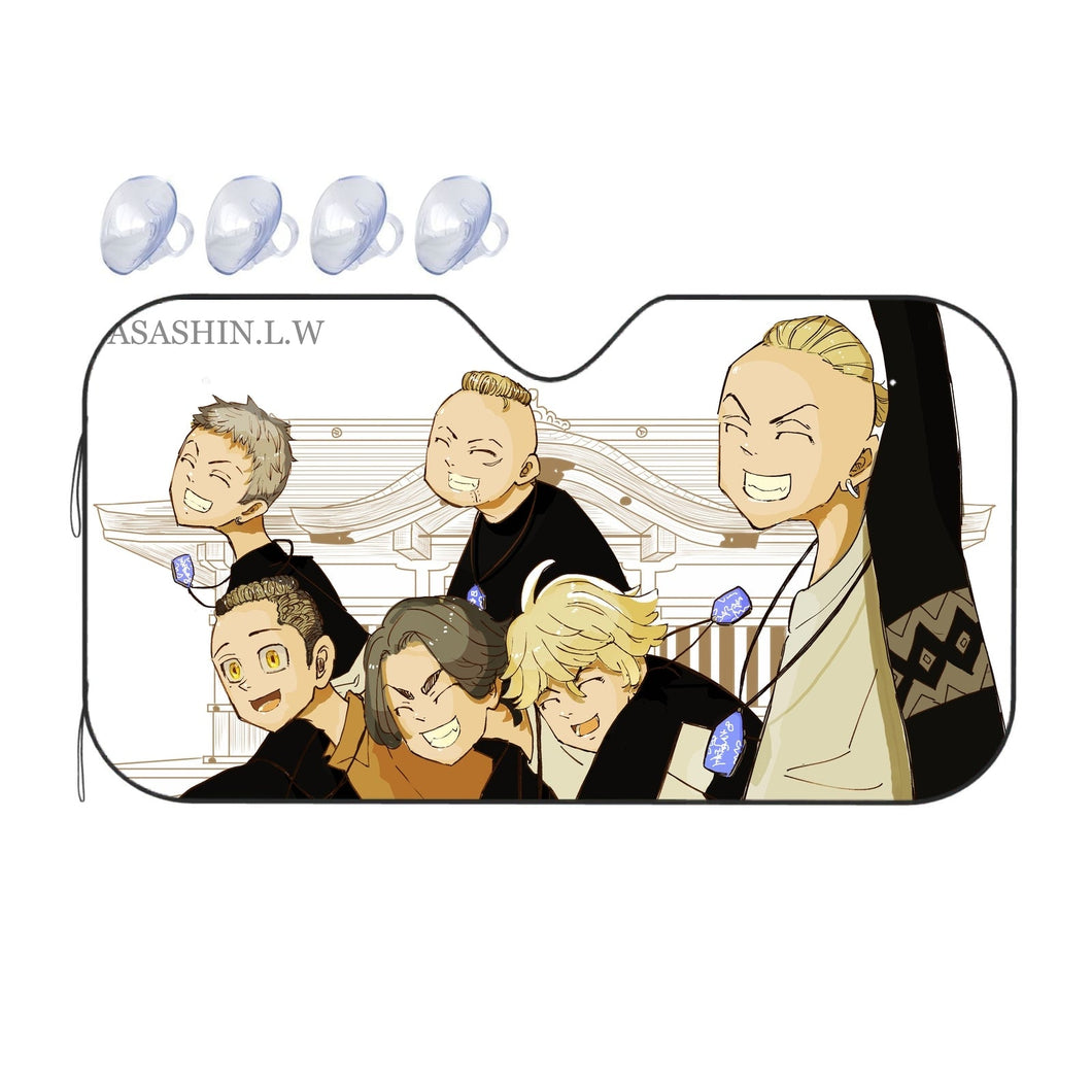 Tokyo Revengers Keisuke Baji, Kazutora Hanemiya  Car Sunshade