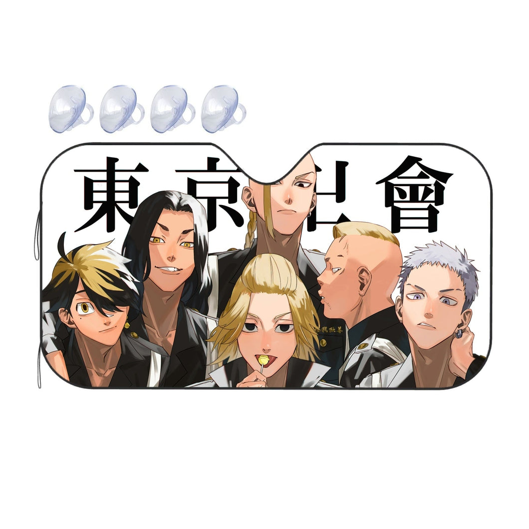 Tokyo Revengers Keisuke Baji, Takashi Mitsuya, Kazutora Hanemiya  Car Sunshade