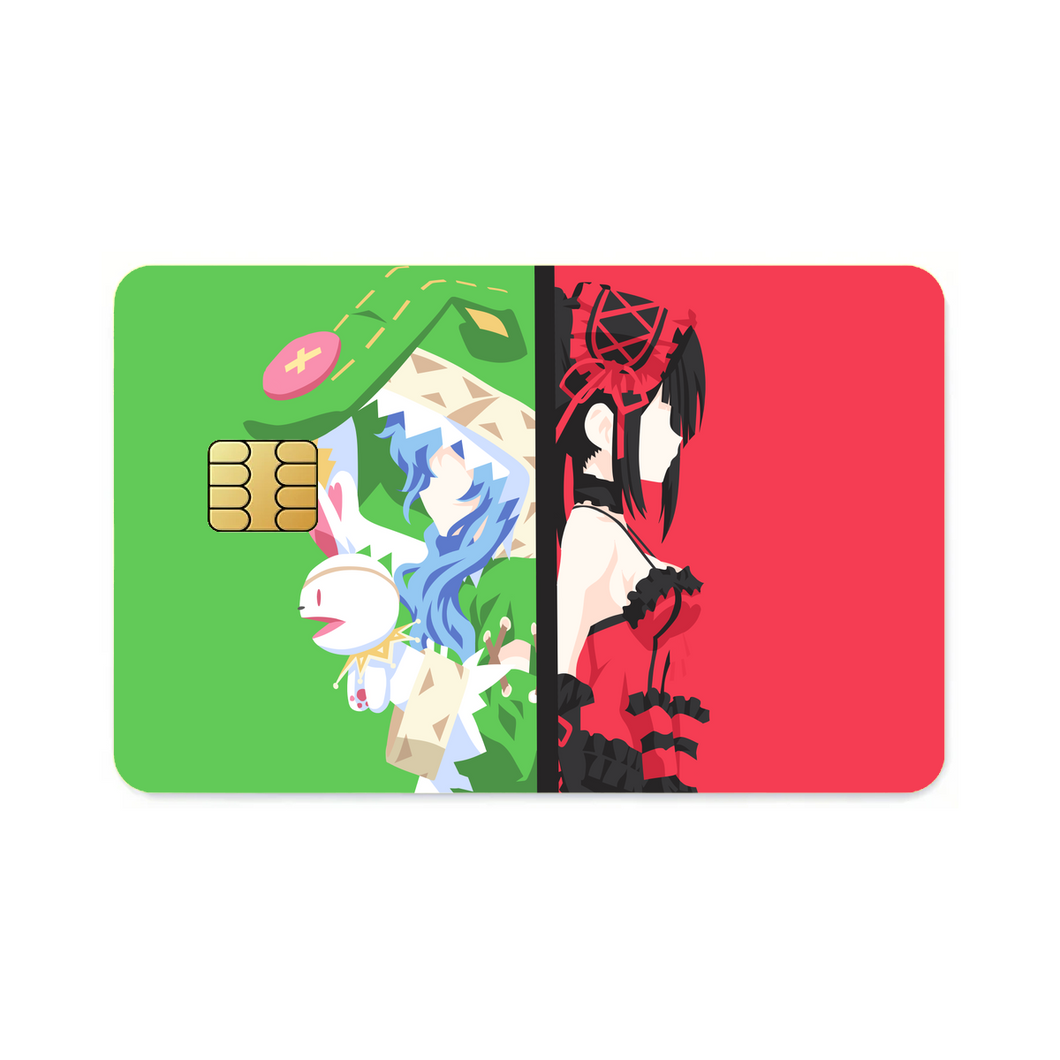 Yoshino and Kurumi - Date A Live Minimalist  Credit Card Skins (4-in-1 Pack)
