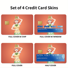 Load image into Gallery viewer, Yotsuba Nakano from 5-Toubun no Hanayome  Credit Card Skins (4-in-1 Pack)
