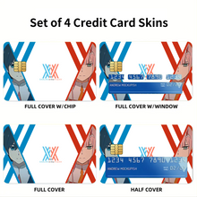 Load image into Gallery viewer, Zero Two and Hiro  Credit Card Skins (4-in-1 Pack)

