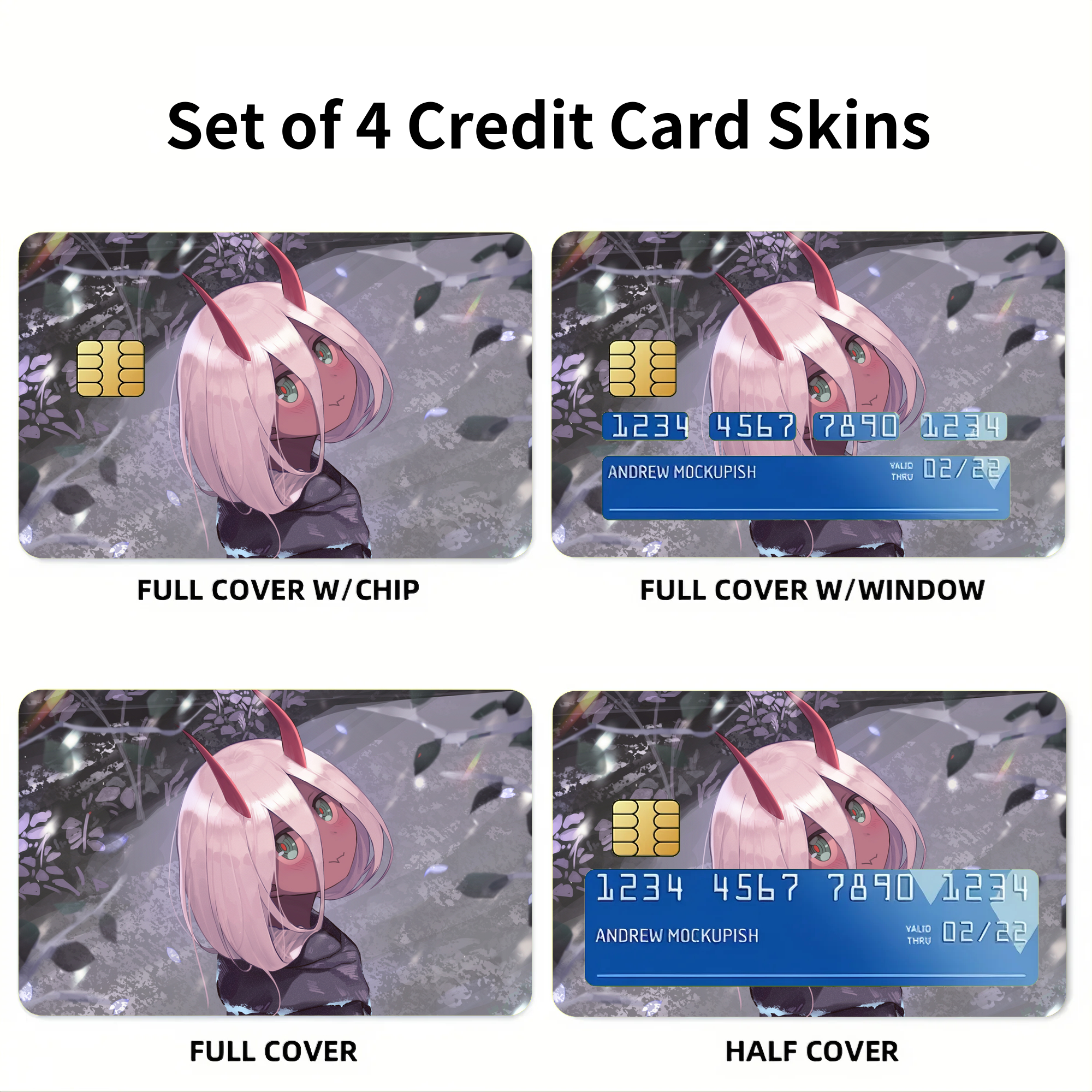 Zero Two Wallet Zero Two Credit Card Skins (4-in-1 Pack)