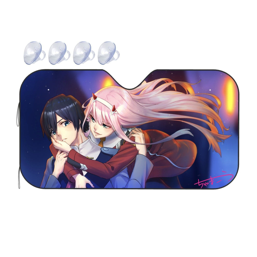 Zero Two,Hiro  Car Sunshade