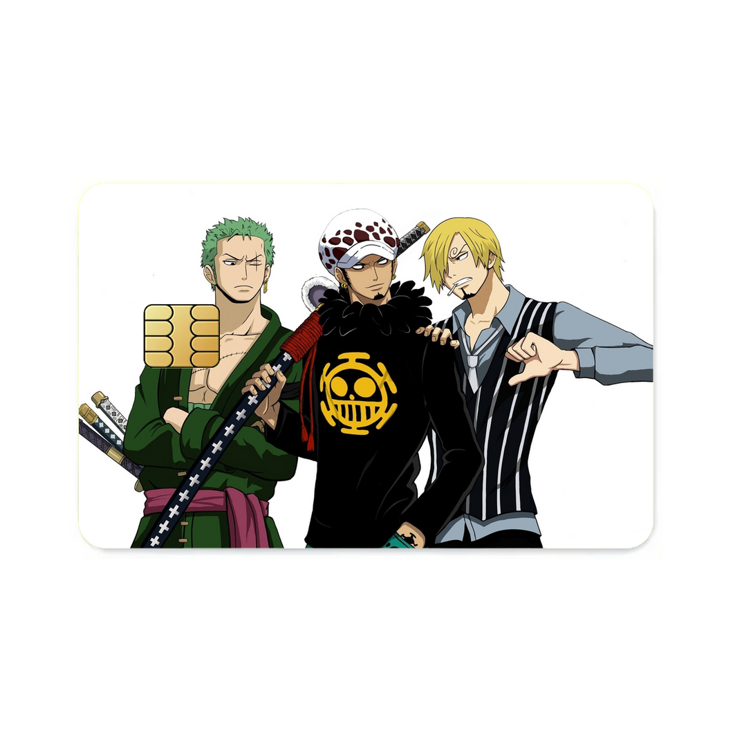 Zoro,Law and Sanji  Credit Card Skins (4-in-1 Pack)