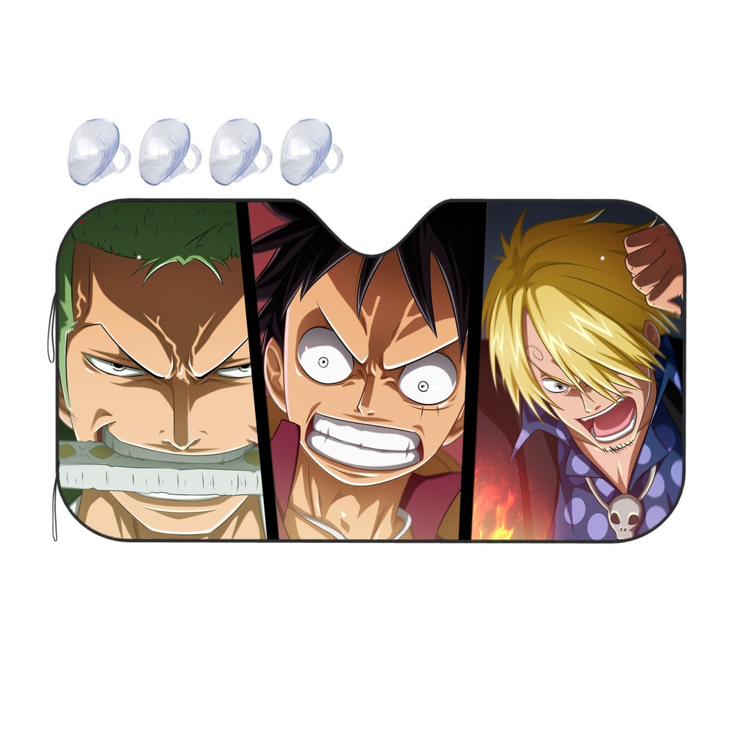 Zoro,Luffy and Sanji  Car Sunshade