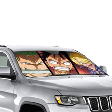 Load image into Gallery viewer, Zoro,Luffy and Sanji  Car Sunshade
