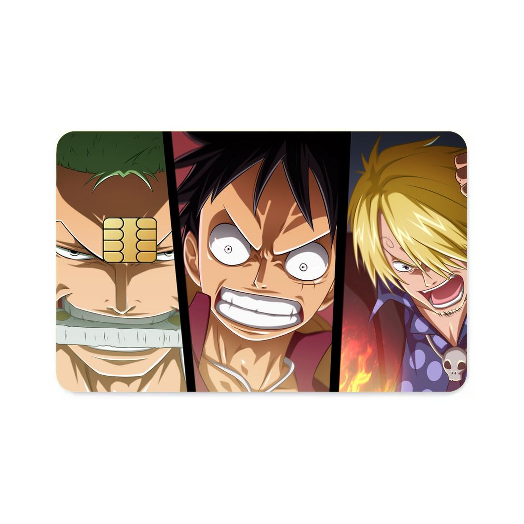 Zoro,Luffy and Sanji  Credit Card Skins (4-in-1 Pack)