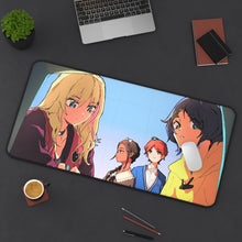 Load image into Gallery viewer, Wonder Egg Priority Rika Kawai, Momoe Sawaki, Neiru Aonuma Mouse Pad (Desk Mat) On Desk
