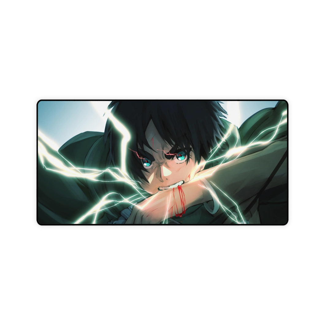 Eren biting his hand Mouse Pad (Desk Mat)