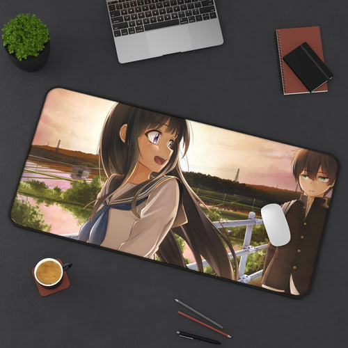 Hyouka Eru Chitanda Mouse Pad (Desk Mat) On Desk