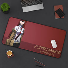 Load image into Gallery viewer, Makise Kurisu Mouse Pad (Desk Mat) On Desk
