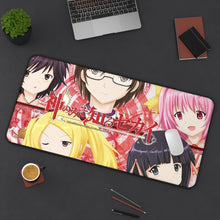 Load image into Gallery viewer, The World God Only Knows Keima Katsuragi, Elucia De Lute Ima, Shiori Shiomiya, Kanon Nakagawa, Ayumi Takahara Mouse Pad (Desk Mat) On Desk
