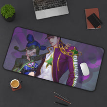Load image into Gallery viewer, Jolyne Cujoh, Stone Ocean and Jotaro Kujo Mouse Pad (Desk Mat) On Desk
