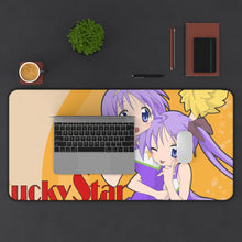 Load image into Gallery viewer, Lucky Star Kagami Hiiragi, Tsukasa Hiiragi Mouse Pad (Desk Mat) With Laptop
