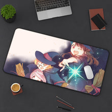 Load image into Gallery viewer, Little Witch Academia Atsuko Kagari, Sucy Manbavaran, Computer Keyboard Pad, Lotte Yanson Mouse Pad (Desk Mat) On Desk
