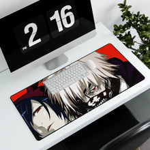 Load image into Gallery viewer, Tokyo Ghoul Ken Kaneki, Touka Kirishima Mouse Pad (Desk Mat) With Laptop
