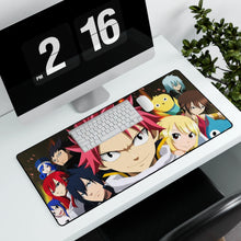 Load image into Gallery viewer, Fairy Tail Natsu Dragneel, Erza Scarlet, Lucy Heartfilia, Happy, Wendy Marvell Mouse Pad (Desk Mat) With Laptop
