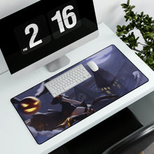 Load image into Gallery viewer, Witch Anime Girl Riding Broom Mouse Pad (Desk Mat)
