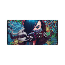 Load image into Gallery viewer, Cyberpunk, Girl, Gas Mask, Smoke, Artistic, Mouse Pad (Desk Mat)
