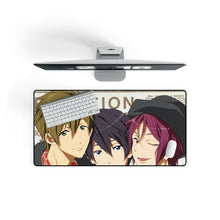 Load image into Gallery viewer, Free! Rin Matsuoka, Makoto Tachibana, Haruka Nanase Mouse Pad (Desk Mat) On Desk
