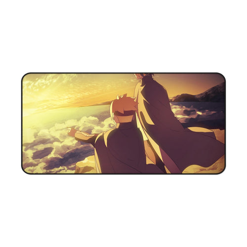Boruto with his mentor watching the sunrise Mouse Pad (Desk Mat)