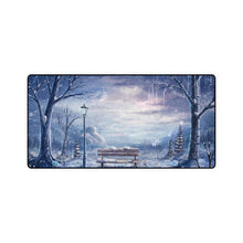Load image into Gallery viewer, Snowy Bench in Park Mouse Pad (Desk Mat)
