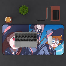 Load image into Gallery viewer, Little Witch Academia Atsuko Kagari, Sucy Manbavaran, Computer Keyboard Pad, Lotte Yanson Mouse Pad (Desk Mat) With Laptop
