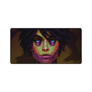 Woman with Gold Stitches on her Face Mouse Pad (Desk Mat)