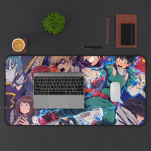 Load image into Gallery viewer, My Hero Academia Izuku Midoriya, Katsuki Bakugou, All Might, Shouta Aizawa, Tsuyu Asui Mouse Pad (Desk Mat) With Laptop
