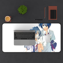 Load image into Gallery viewer, Clannad Tomoya Okazaki, Ryou Fujibayashi Mouse Pad (Desk Mat) With Laptop
