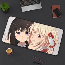 Load image into Gallery viewer, Lycoris Recoil Takina Inoue, Chisato Nishikigi Mouse Pad (Desk Mat) On Desk
