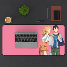 Load image into Gallery viewer, Sword Art Online Kazuto Kirigaya, Asuna Yuuki Mouse Pad (Desk Mat) With Laptop
